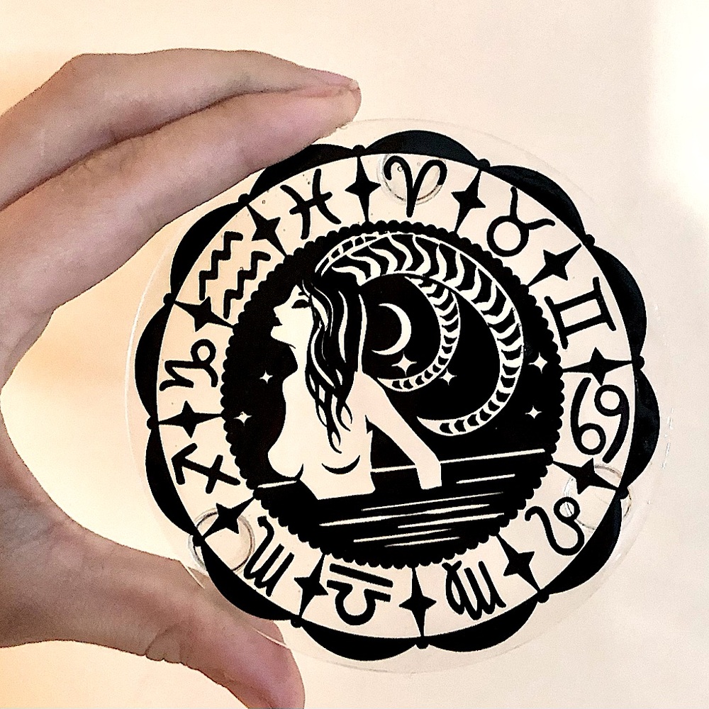 ✨Handmade✨ ♑️ Capricorn Zodiac Coasters Set of 4 - Picture 7 of 8